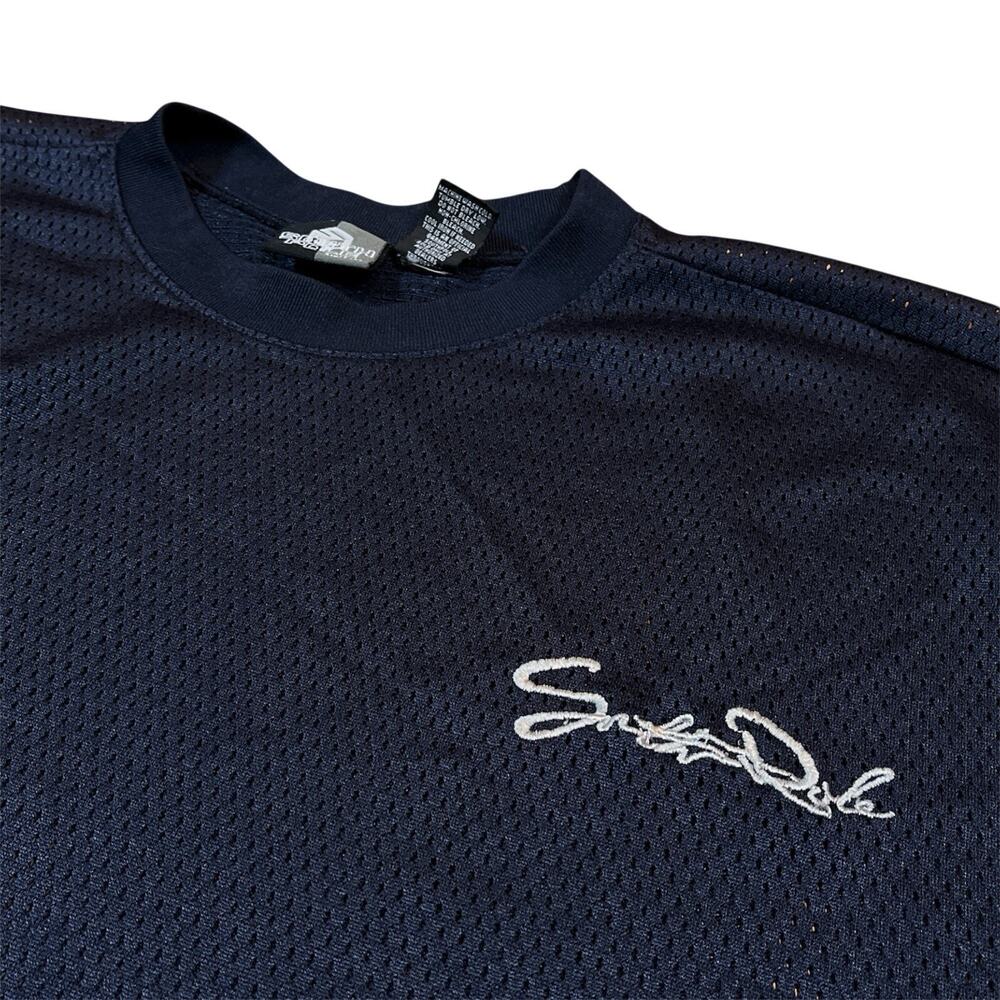 Southpole Mesh T-Shirt Men's XL Navy Blue Short Sleeve Embroidered Logo VTG Y2K